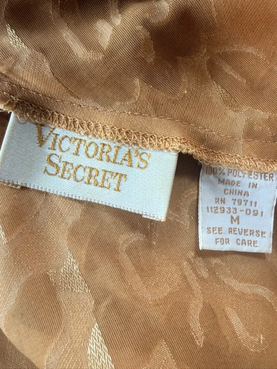 Vintage Victoria’s Secret Gold Label Velvet Burnout Gown Nightgown Dress Medium - Picture 2 of 8